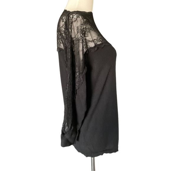 Roz & Ali Lace Black Lace top with sweater bottom - Picture 8 of 9
